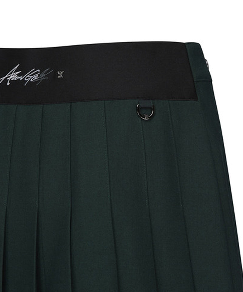 Women's Pleats Half Pants - Green