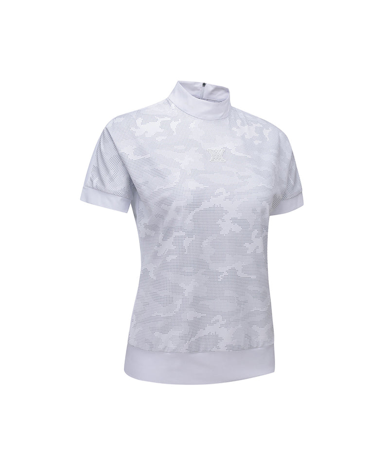 Women New Camouflage Short T-Shirt - White