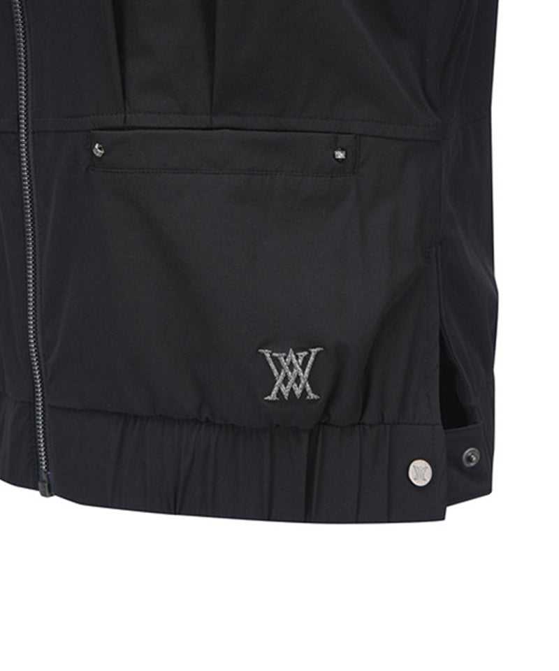 Women's Pleats Point Vest  - Black