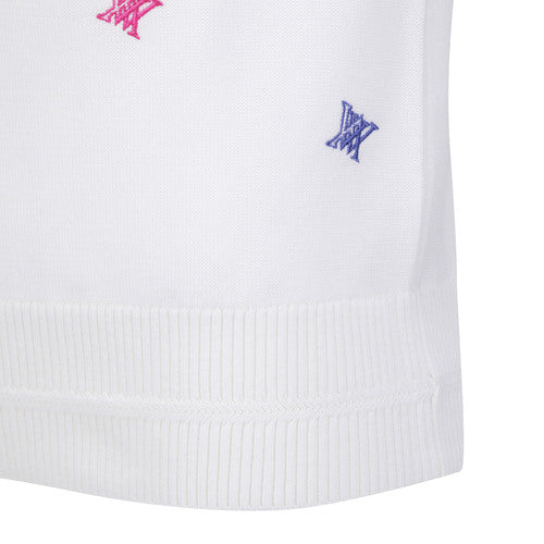 ANEW Golf Women's Logo Pattern Wind Block Pullover - Ivory