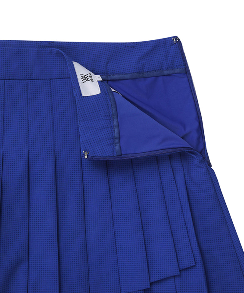 Women's Double Layer Pleats Skirt - Royal Blue