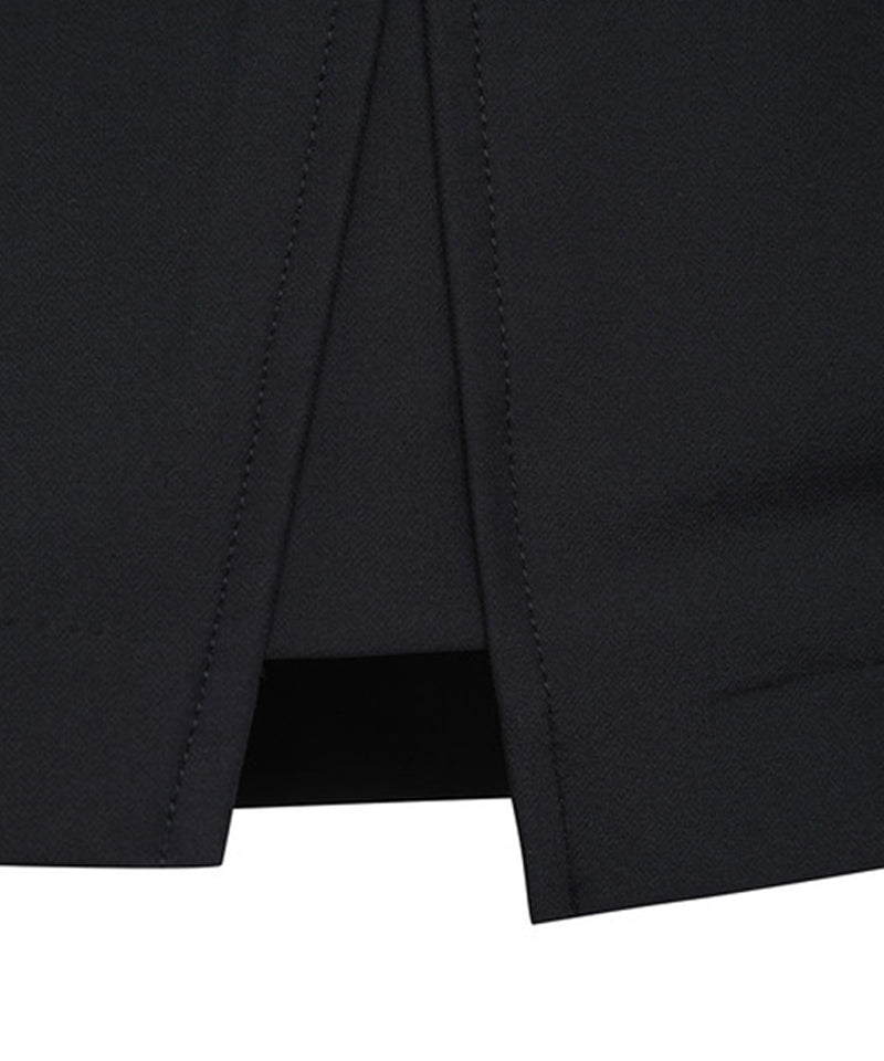 Women's Fleece Incision Point A-Line Skirt - Black