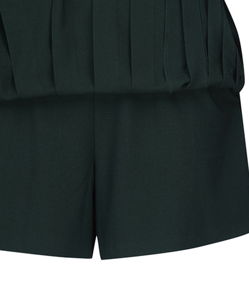 Women's Pleats Half Pants - Green