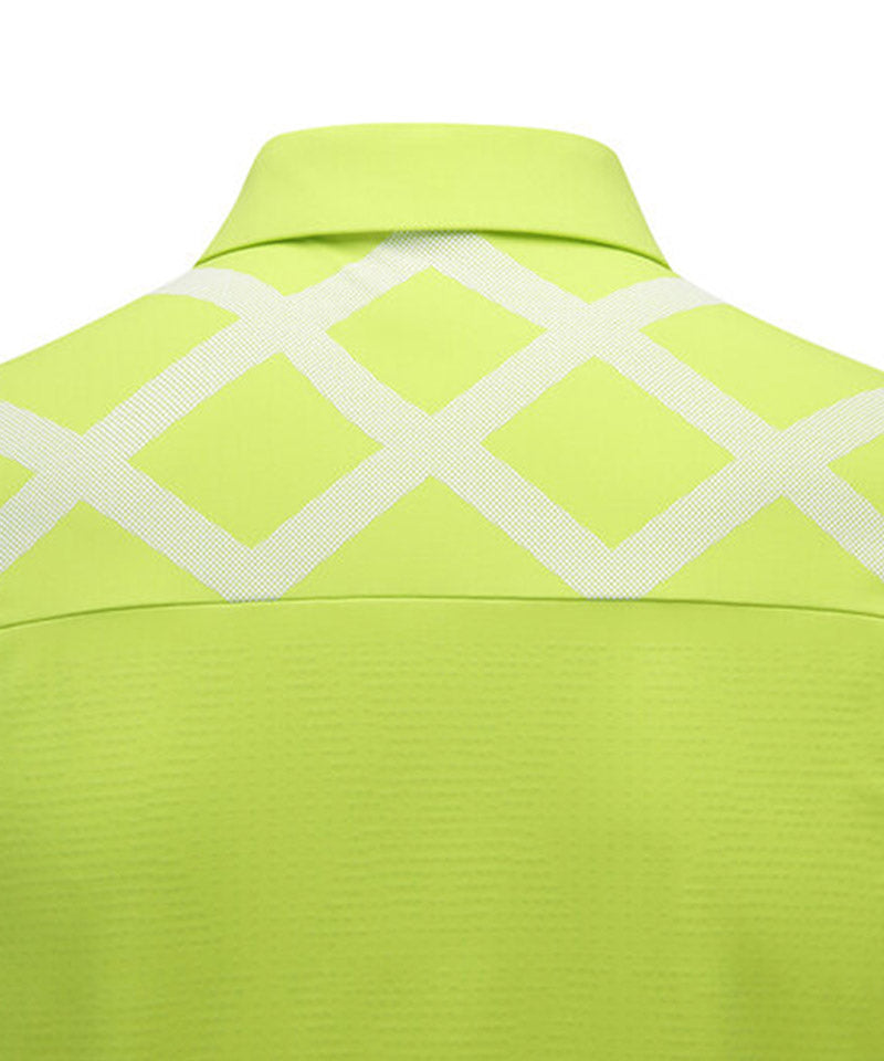 Men Ice Dots Logo Pattern Short T-Shirt - Lime