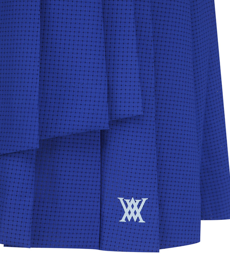 Women's Double Layer Pleats Skirt - Royal Blue