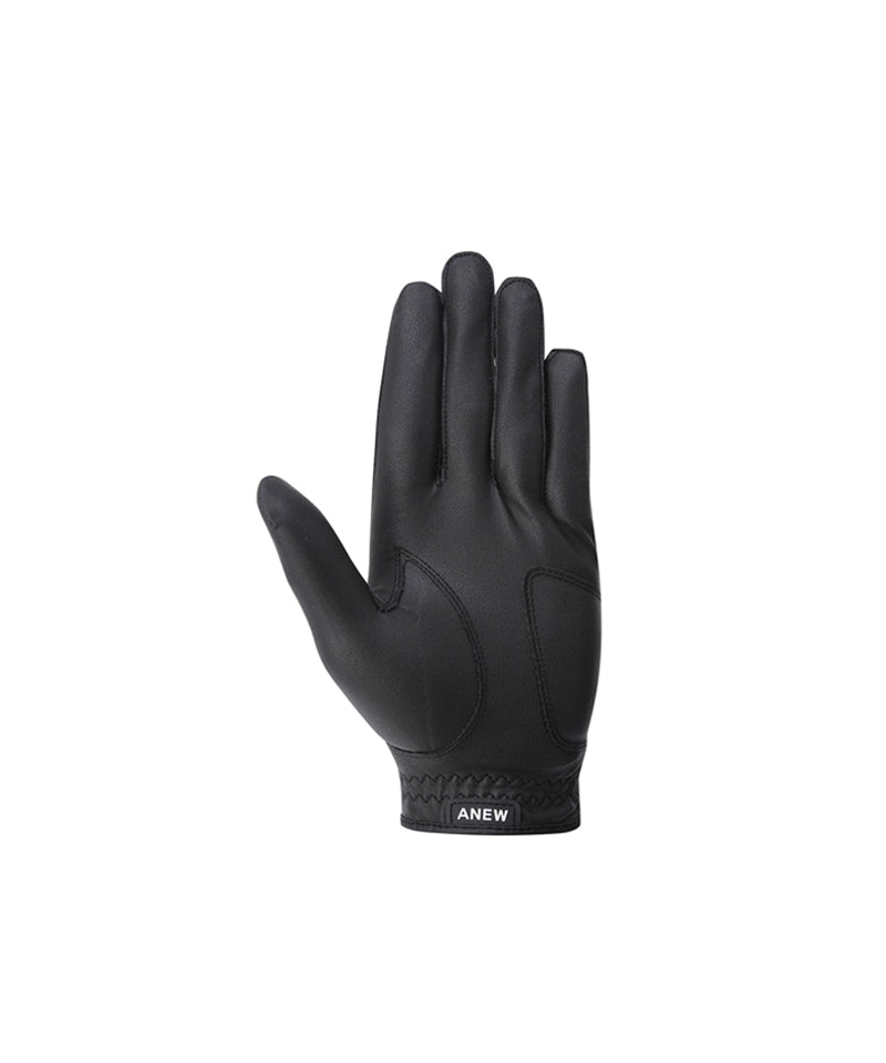 ANEW GOLF Men's Logo Point Mesh Gloves (Left Hand) - Black