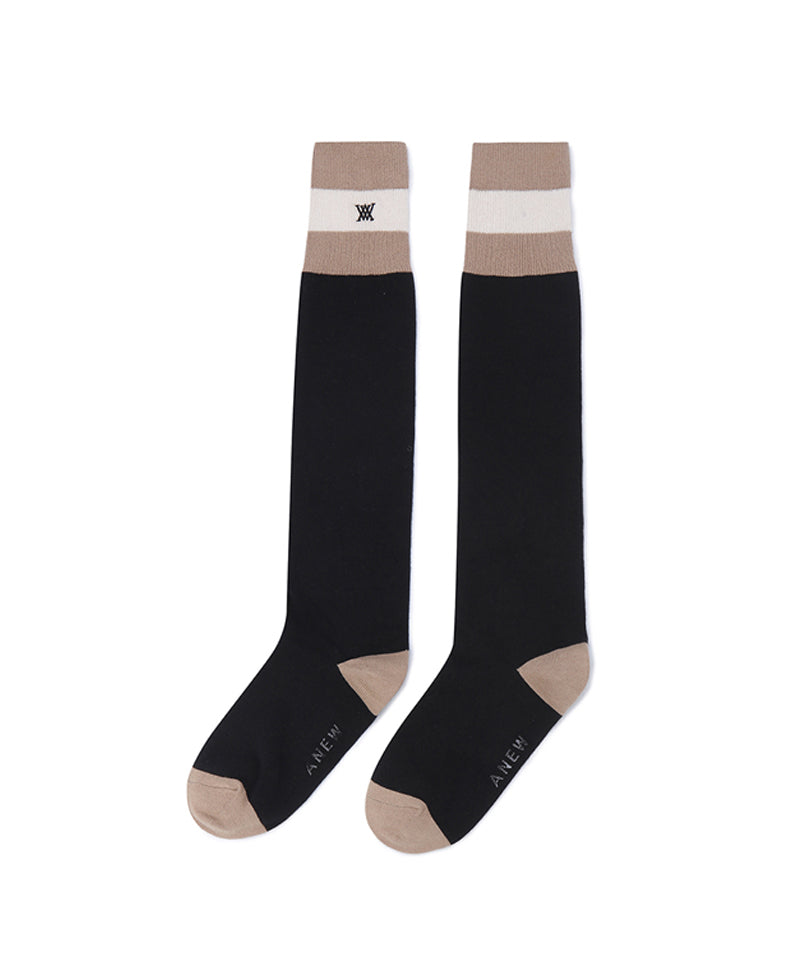 ANEW Golf Women's Three-Tone Knee Socks - Black