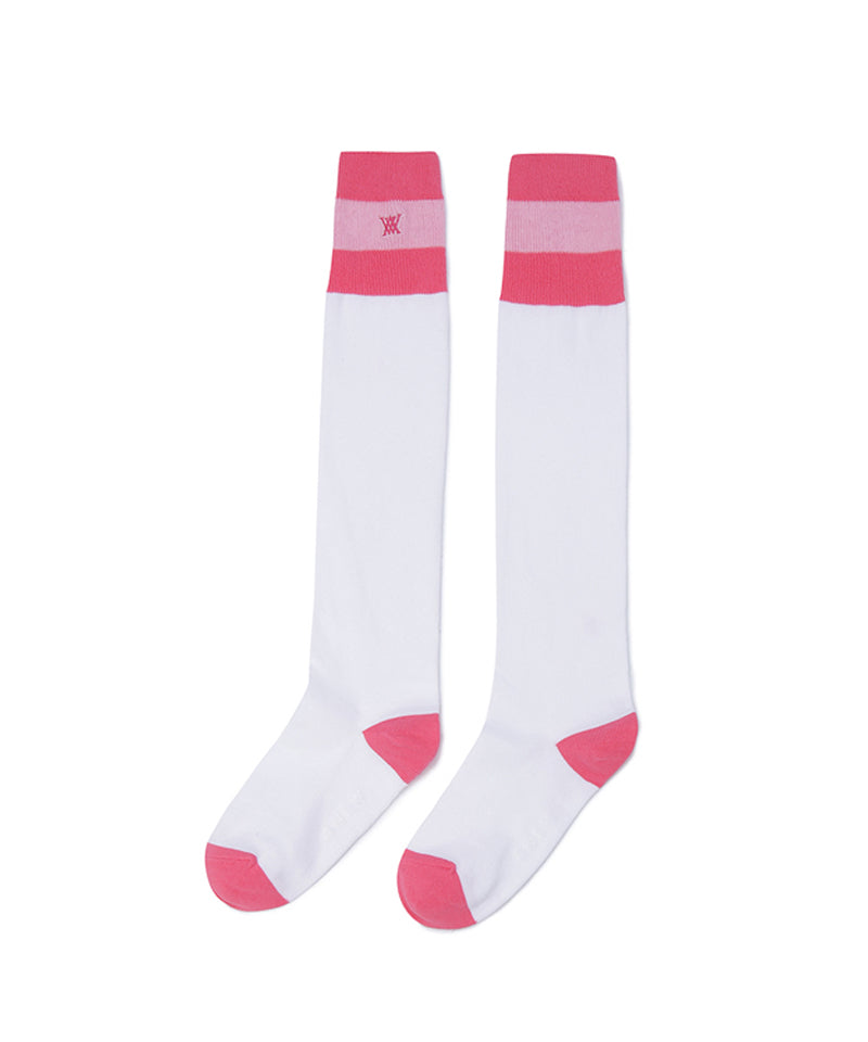 ANEW Golf Women's Three-Tone Knee Socks - Pink