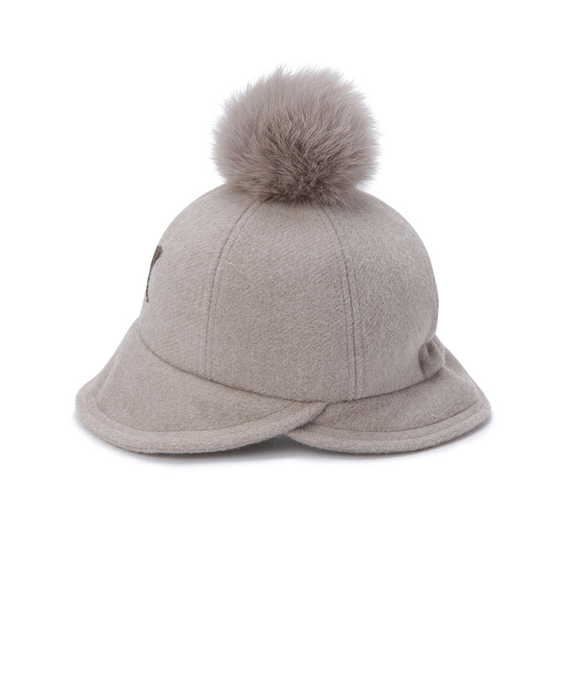 Women's Wool Double Bucket Hat - Beige