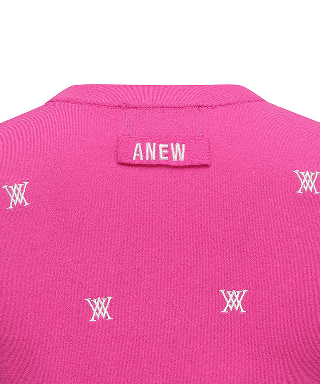 Women's Monogram Logo Point Pullover Sweater - Pink