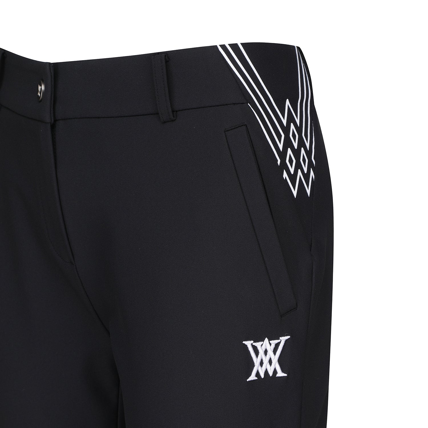 [Season End] Women's Side Logo Point Long Pants - Black