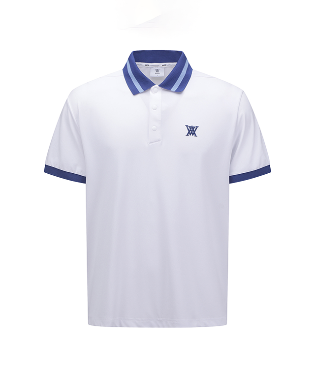 Men's Collar Point Short T-Shirt - White