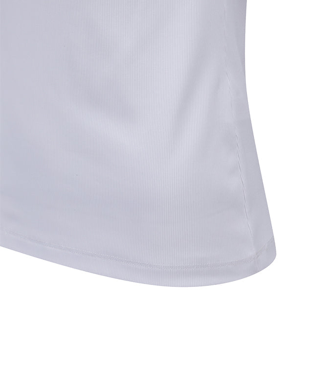 Women's Collar Transform Sleeved Long T-Shirt - White