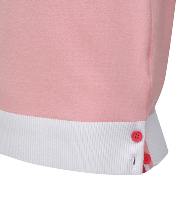 Women's Logo Combination Pastel Sweater - Light Pink