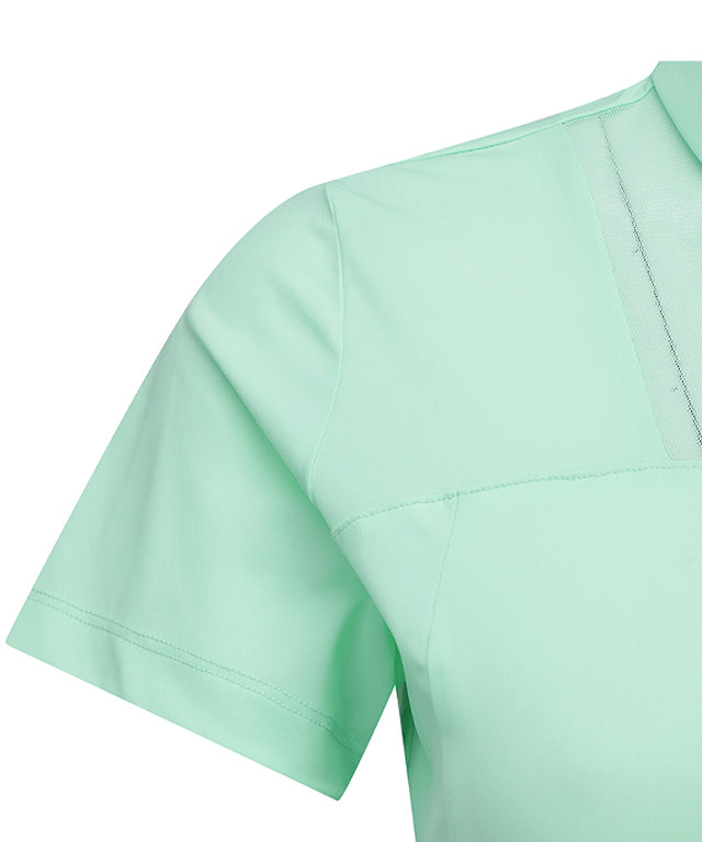 Women's Mash Block Point Short Sleeve Long T-Shirt - Light Green